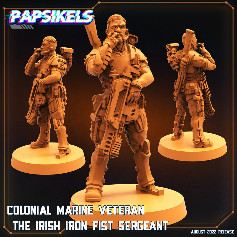 Irish Iron Fist Dergeant | Alien Wars | Sci-Fi Miniature | Papsikels TabletopXtra