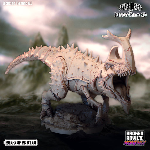 Iron Clad Tyranno A | Savage Beasts of Kinjo Island | Tabletop RPG Miniature TabletopXtra