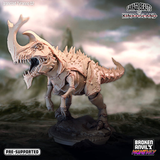Iron Clad Tyranno B | Savage Beasts of Kinjo Island | Tabletop RPG Miniature TabletopXtra
