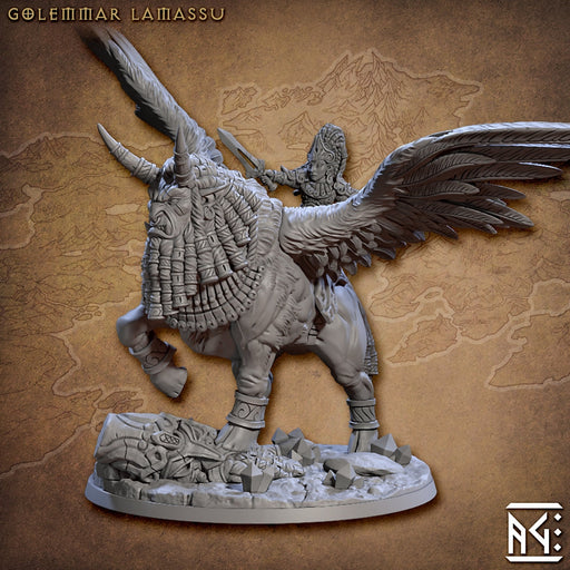 Ishtara on Lamassu | Gnomes of Golemmar | Fantasy D&D Miniature | Artisan Guild TabletopXtra