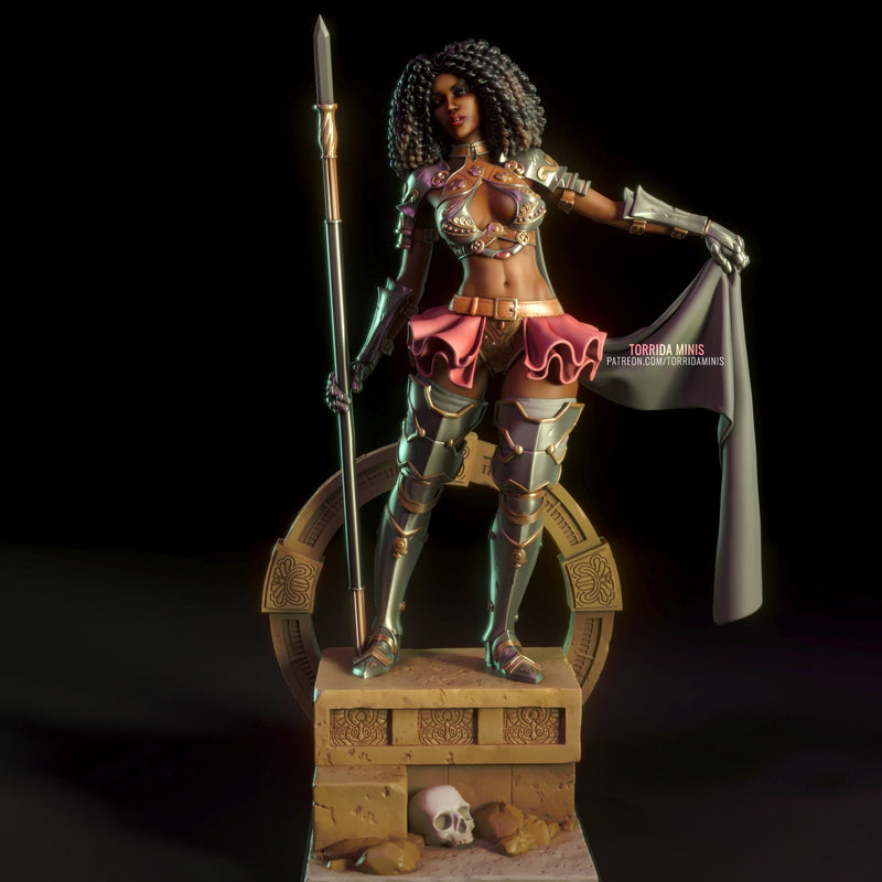Iza | Pin-Up Statue Fan Art Miniature Unpainted | Torrida Minis