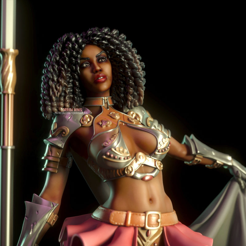 Iza | Pin-Up Statue Fan Art Miniature Unpainted | Torrida Minis