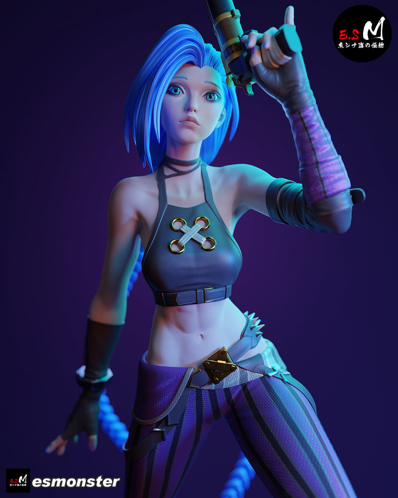 Jinx | Pin-Up Statue Fan Art Miniature Unpainted | E.S Monster