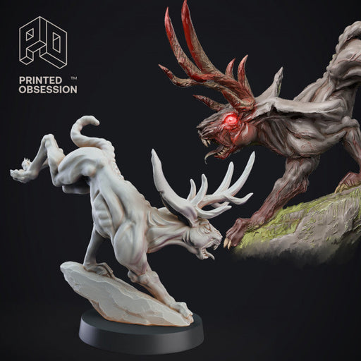 Jakalope | Cryptids & Skinwalkers | Fantasy Miniature | Printed Obsession TabletopXtra