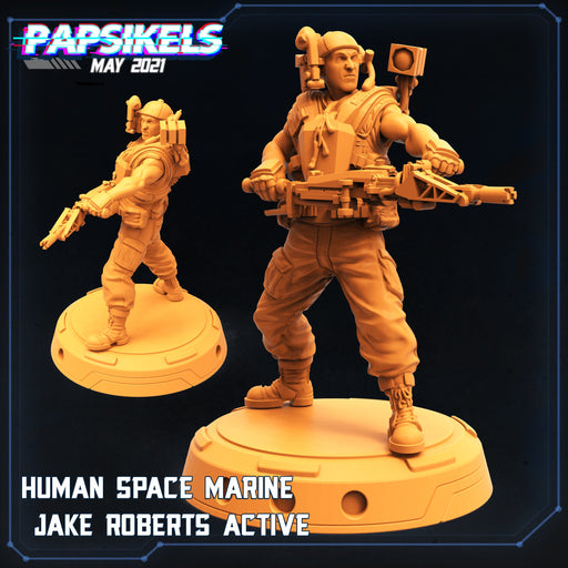 Jake Roberts Active | Aliens Vs Humans | Sci-Fi Miniature | Papsikels TabletopXtra