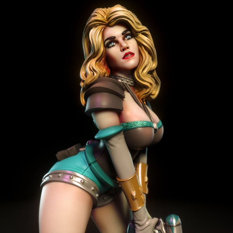 Janet | Pin-Up Statue Fan Art Miniature Unpainted | Torrida Minis