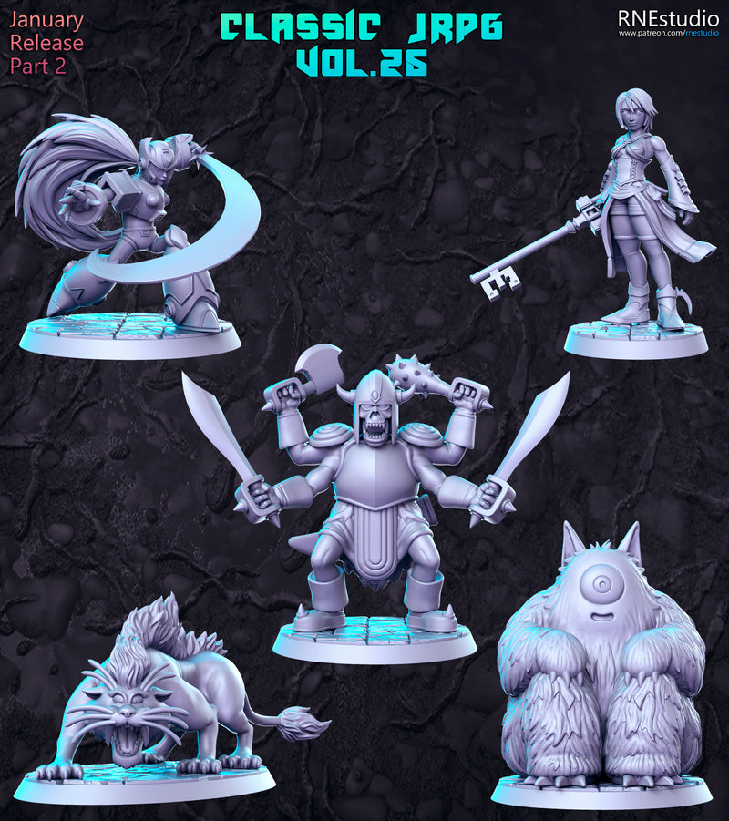 Classic JRPG Vol 25 Miniatures (Full Set) | Fantasy Miniature | RN Estudio