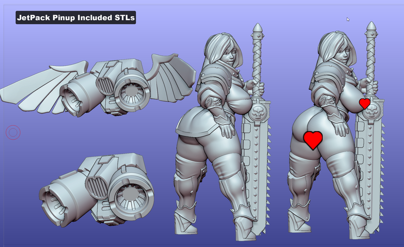 Thicc Jetpack | Fantasy Pin-Up | Gaz Minis