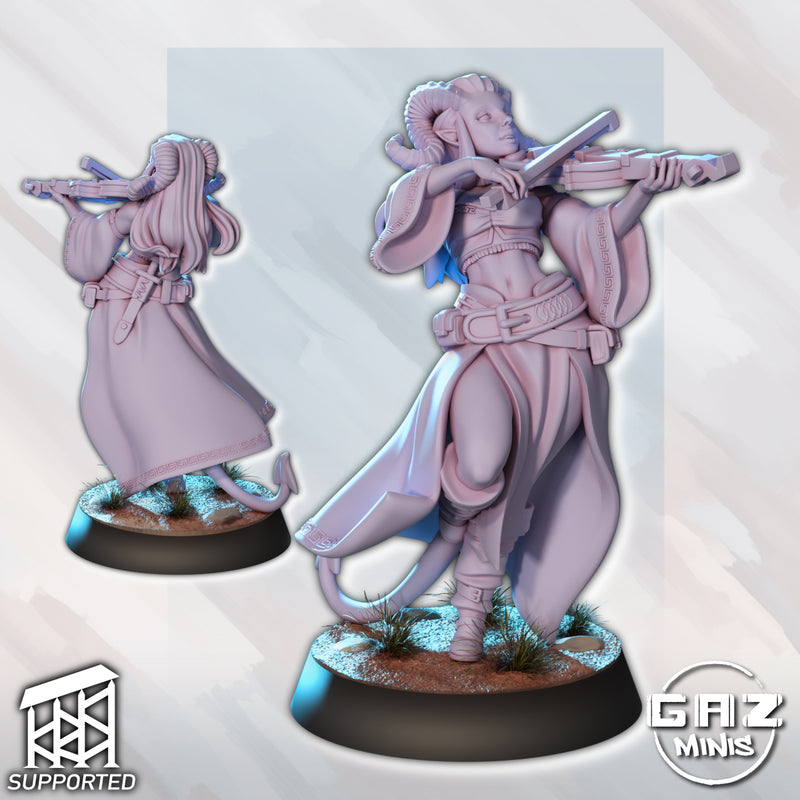 Tiefling Bard | Fantasy Pin-Up | Gaz Minis