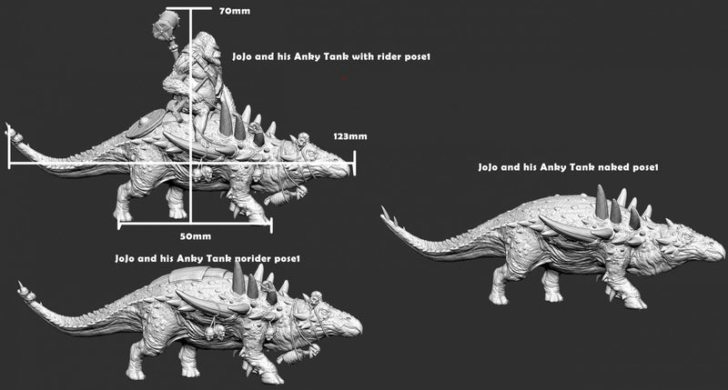 Jojo and his Anky Tank | Legends of the Dino Tamer: Chapter One | Fantasy Miniature | Mini Monster Mayhem TabletopXtra