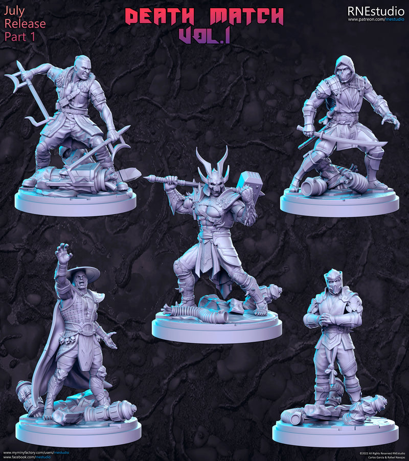 Death Match Vol 1 Miniatures | Fantasy Miniature | RN Estudio