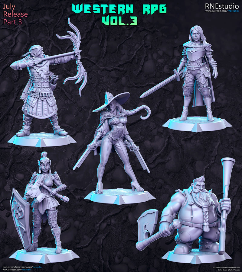 Western RPG Vol 3 Miniatures | Fantasy Miniature | RN Estudio