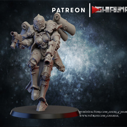 Jump Flyer 2 | Red Sisters | Fantasy Miniature | Ghamak TabletopXtra