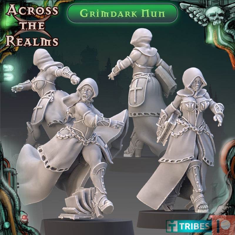 Grimdark Nun Miniatures | Grimdark Citizens | Across the Realms