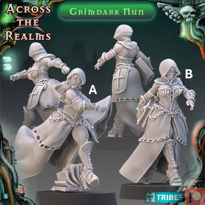 Grimdark Nun Miniatures | Grimdark Citizens | Across the Realms
