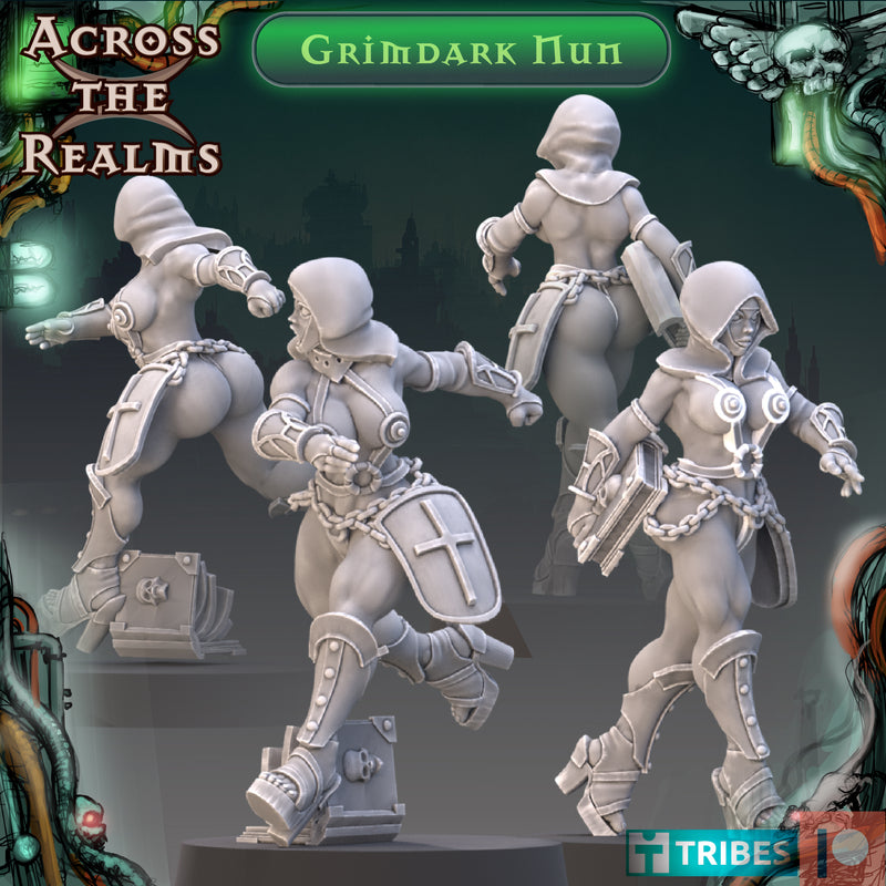 Grimdark Nun Miniatures | Grimdark Citizens | Across the Realms