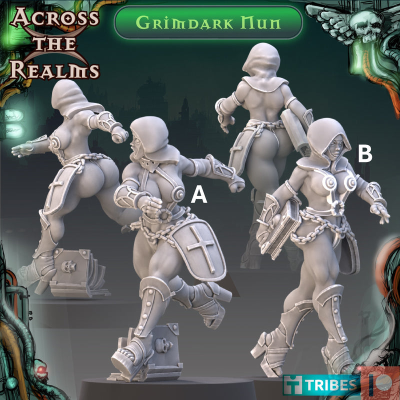 Grimdark Nun Miniatures | Grimdark Citizens | Across the Realms
