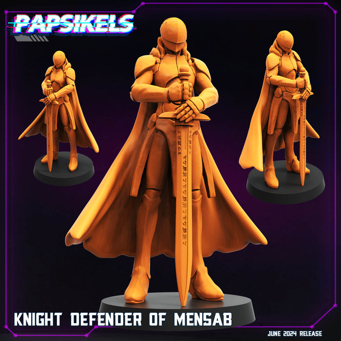 Knight Defender of Mensab Miniatures | Cyberpunk | Sci-Fi Miniature | Papsikels