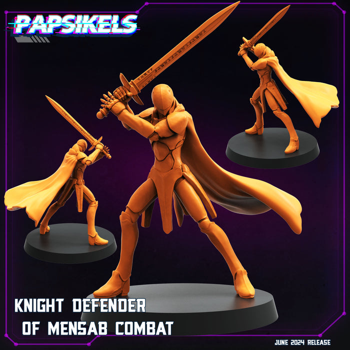 Knight Defender of Mensab Miniatures | Cyberpunk | Sci-Fi Miniature | Papsikels