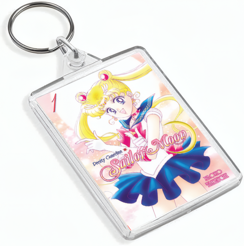 Manga Cover Art Keyring - Dual Sided English / Japanese