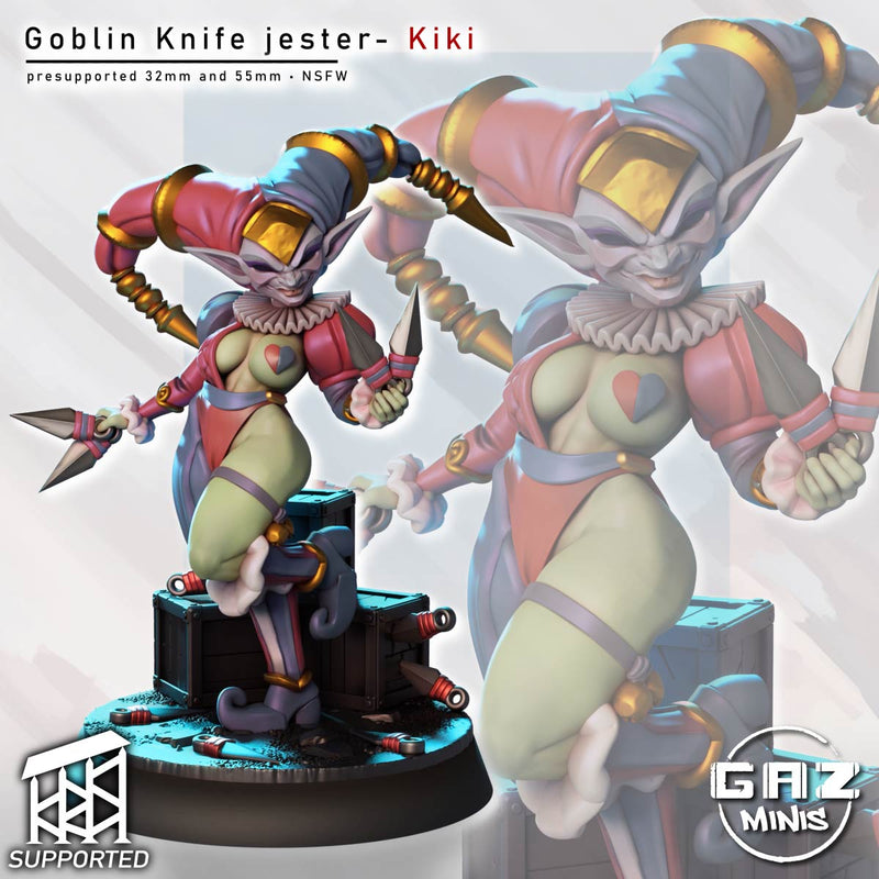 Goblin Jester Kiki Knifetoss | Fantasy Pin-Up Miniature | Gaz Minis