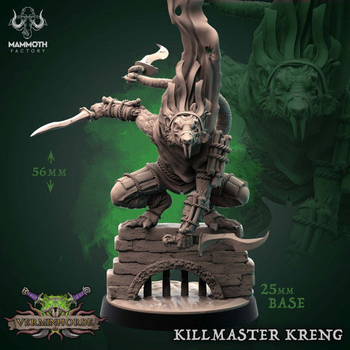 Killmaster Kreng | Verminhorde | Fantasy Tabletop Miniature | Mammoth Factory TabletopXtra