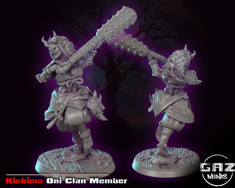Kishima Oni Clan Woman | Oni Assault Miniatures | Fantasy Miniature | Gaz Minis TabletopXtra