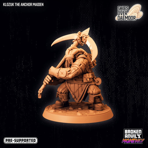 Klozuk the Anchor Maiden | Skies Over Daemoor | Tabletop RPG Miniature TabletopXtra