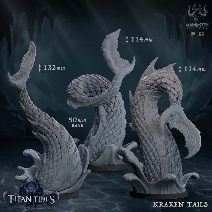 Kraken Tail Miniatures | Titan Tides | Fantasy Tabletop Miniature | Mammoth Factory