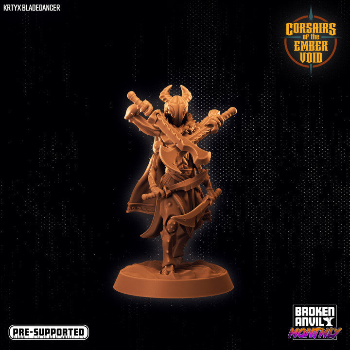 Krytyx Bladedancer | Corsairs of the Ember Void | Tabletop RPG Miniature TabletopXtra