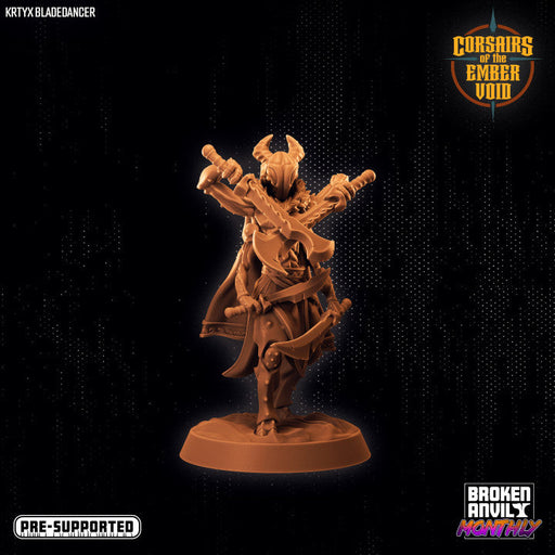 Krytyx Bladedancer | Corsairs of the Ember Void | Tabletop RPG Miniature TabletopXtra