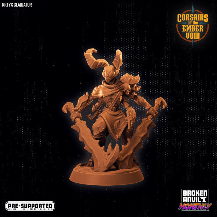 Krytyx Gladiator | Corsairs of the Ember Void | Tabletop RPG Miniature TabletopXtra