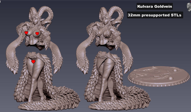 Gilded Dragon Matriarch | Fantasy Pin-Up | Gaz Minis