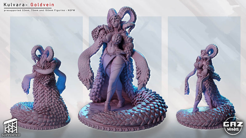 Gilded Dragon Matriarch | Fantasy Pin-Up | Gaz Minis