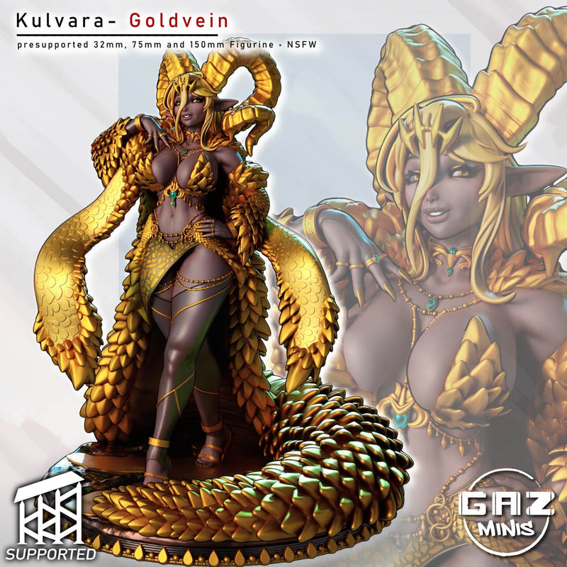 Gilded Dragon Matriarch | Fantasy Pin-Up | Gaz Minis