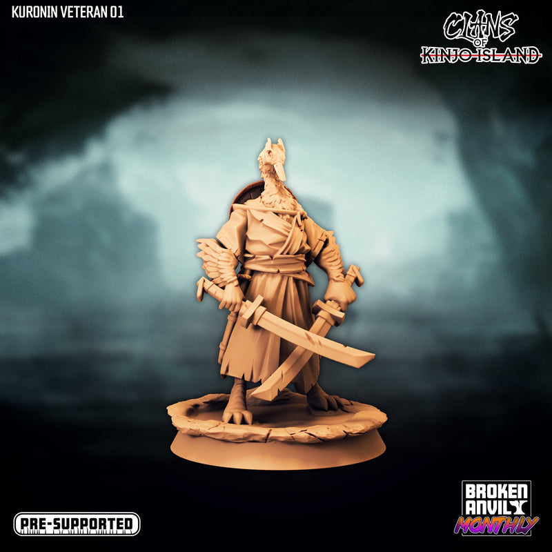 Kuronin Veteran A | Clans of Kinjo Island | Tabletop RPG Miniature TabletopXtra