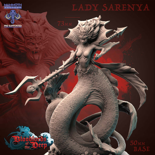 Lady Sarenya | Blood Lords of the Deep | Fantasy Tabletop Miniature | Mammoth Factory TabletopXtra