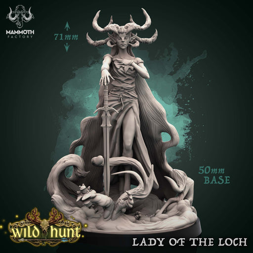Lady of the Loch | Wild Hunt | Fantasy Tabletop Miniature | Mammoth Factory TabletopXtra