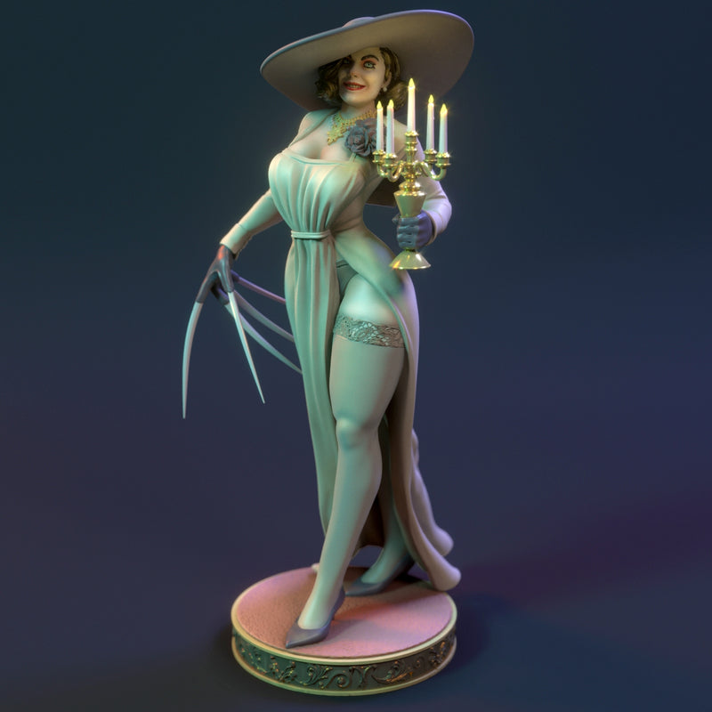 Lady Dimitrescu | Pin-Up Statue Fan Art Miniature Unpainted | Torrida Minis