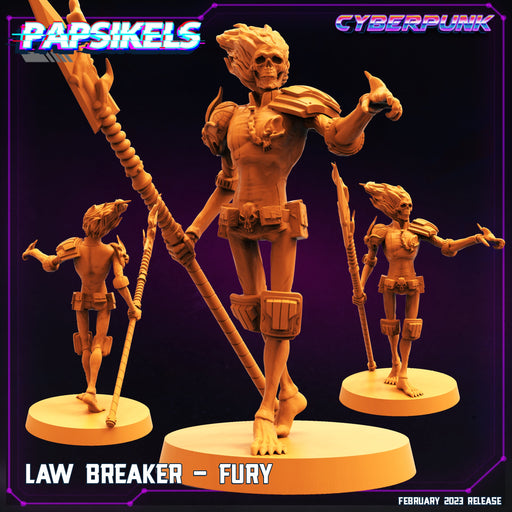 Law Breaker Fury | Cyberpunk | Sci-Fi Miniature | Papsikels TabletopXtra