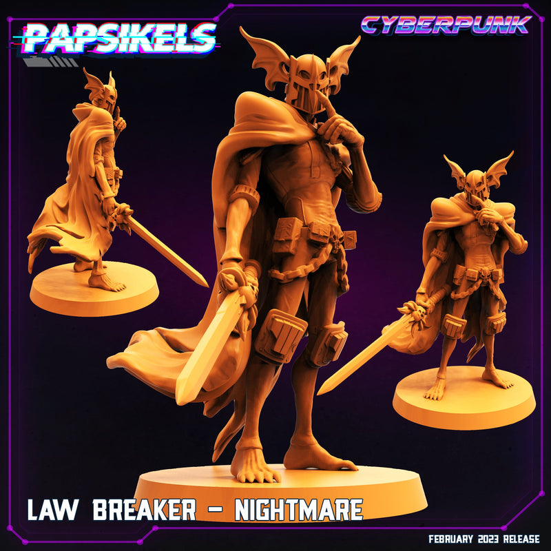 Law Breaker Nightmare | Cyberpunk | Sci-Fi Miniature | Papsikels TabletopXtra