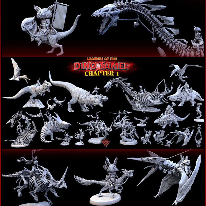 Legends of the Dino Tamer: Chapter One Miniatures (Full Set) | Fantasy Miniature | Mini Monster Mayhem TabletopXtra