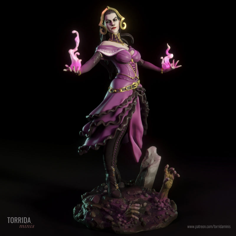 Liliana Vess | Pin-Up Statue Fan Art Miniature Unpainted | Torrida Minis