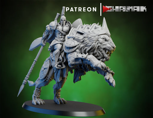 Lion Mounted 1 | Spartancast | Fantasy Miniature | Ghamak TabletopXtra