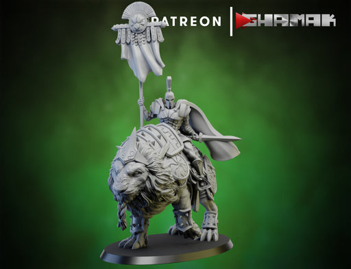 Lion Mounted 4 | Spartancast | Fantasy Miniature | Ghamak TabletopXtra