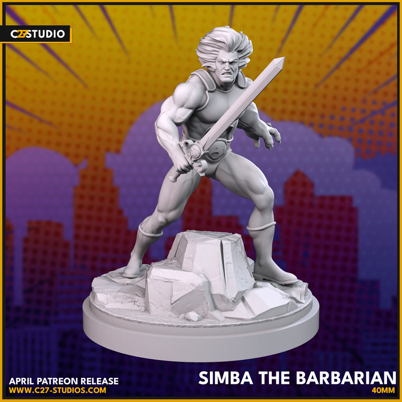 Simba the Barbarian | Heroes | Sci-Fi Miniature | C27 Studio