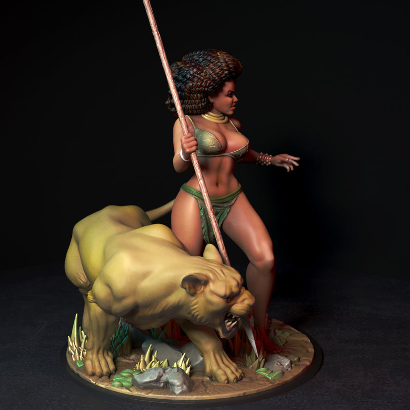 Lioness | Pin-Up Statue Fan Art Miniature Unpainted | Torrida Minis