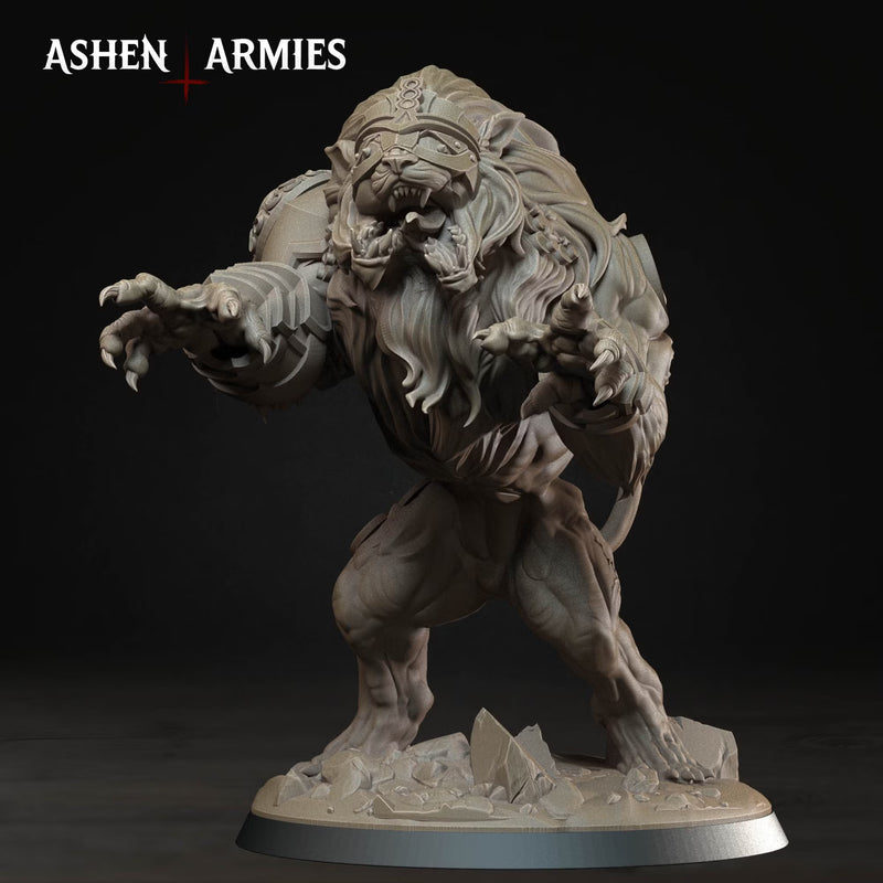 Lion of Jabir Guilded Dominion Miniatures | Trench Grimdark | Ashen Armies