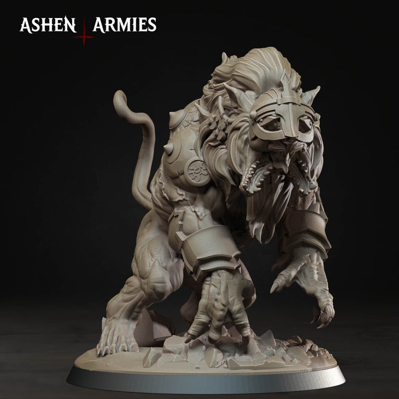 Lion of Jabir Guilded Dominion Miniatures | Trench Grimdark | Ashen Armies