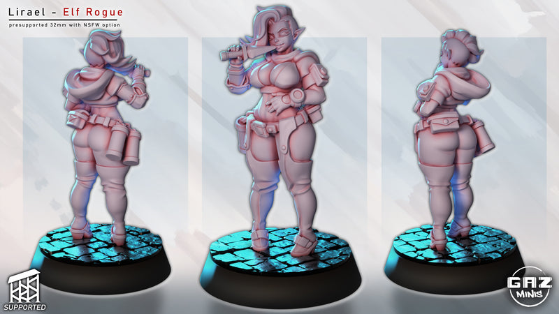 Elf Rogue Lirael | Fantasy Pin-Up | Gaz Minis